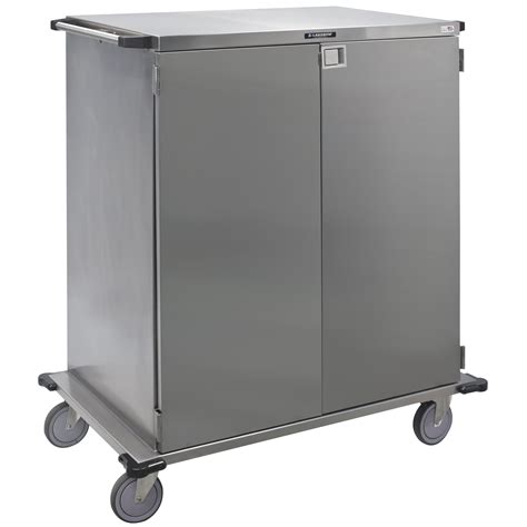 Lakeside Two Door Stainless Steel Case Carts 36 Width Wire Shelf