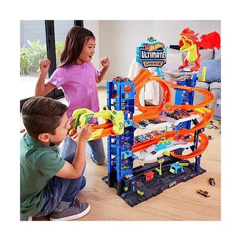 Hot Wheels Coffret Jeu De Construction City Garage Ultime Avec Vo