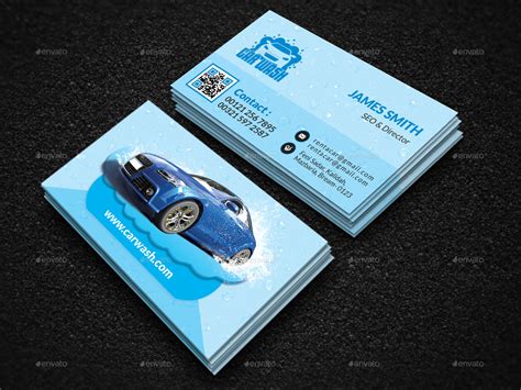 Tropical Business Cards: Car Wash Business Cards Templates