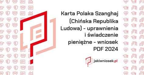 Karta Polaka Szanghaj Chińska Republika Ludowa uprawnienia i