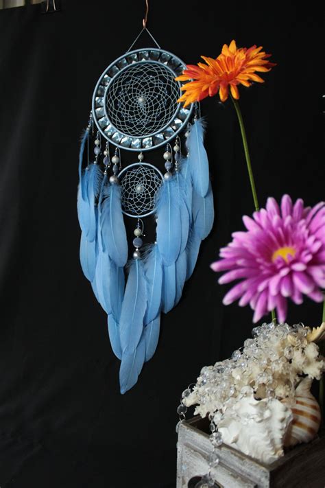 Sky Blue Dreamcatcher Large Dream Catcher Wall Hanging Blue Etsy