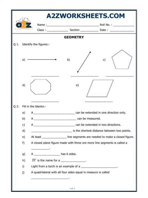 azworksheetsworksheet  geometry geometry maths