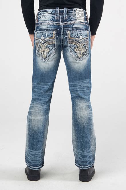 Men Boot Cut Jeans Rock Revival