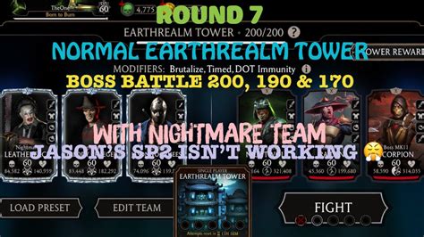 Round Normal Earthrealm Tower Boss Battle Rewards