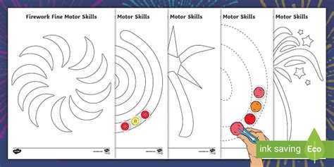 Firework Patterns Fine Motor Activity Teacher Made