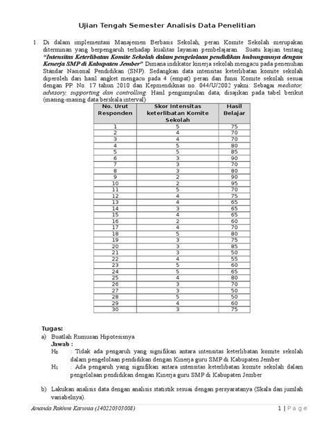 Analisis Data Dan Contoh