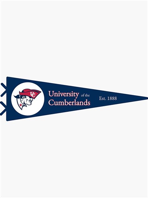 University Of The Cumberlands Pennant Logo 1 Sticker By Volunteers43