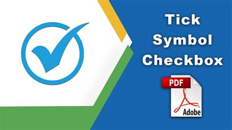 How To Add A Tick Symbol Check Box In Pdf Prepare Form Using Adobe