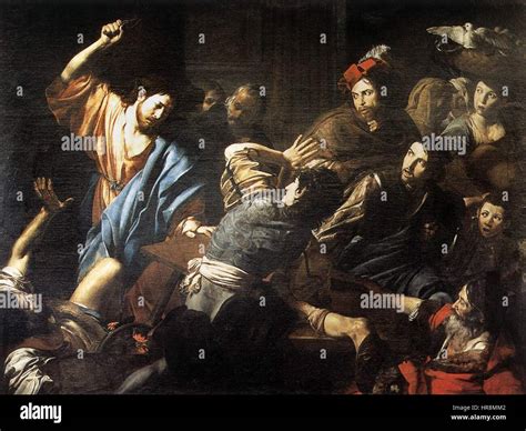 Valentin De Boulogne Christ Driving The Money Changers Out Of The