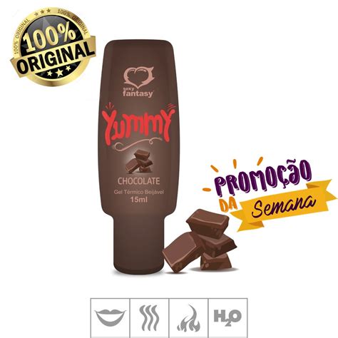 Gel Térmico Comestível Com Sabor Yummy Chocolate Sexo Oral 15ml