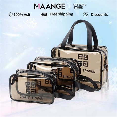 Jual Maange Pvc Tas Make Up Kosmetik Organizer Travel Pouch Tas