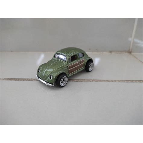 Miniatura Volkswagen Beetle Fusca Hot Wheels Rodas De Borracha Shopee Brasil