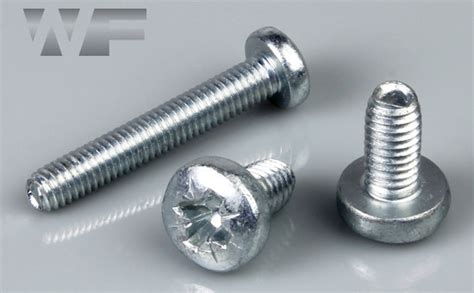 Pozi Pan Thread Rolling Screws DIN 7500 Type CE Z In Bright Zinc Plated