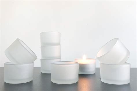 Frosted Glass Tealight Holders Terralite