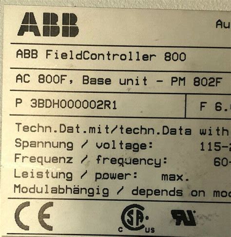 Best ABB PM 802F 3BDH000002R1 Base Unit 4 MB Suppliers And Company