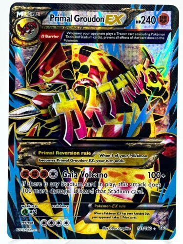 Primal Groudon Xy Primal Clash Holo Full Art Pokemon Tcg Card