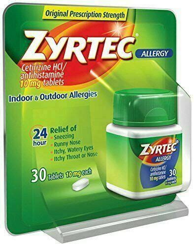 Zyrtec Allergy Relief 10mg Tablet 30 Count Exp 122024 31254720437 Ebay