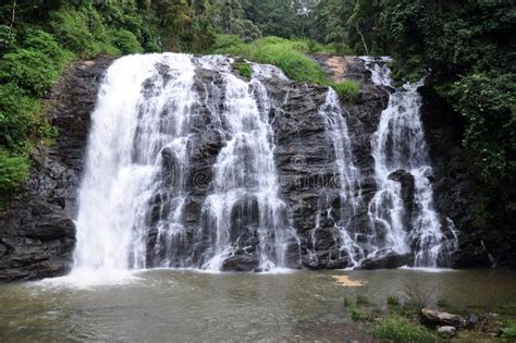 Abbey Falls in the Coorg Region Stock Image - Image of falls, moss ...