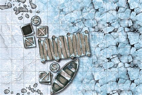 Snow Battle Map 4K, Dnd Battle Map, D&D, Battlemap, Dungeons and ...