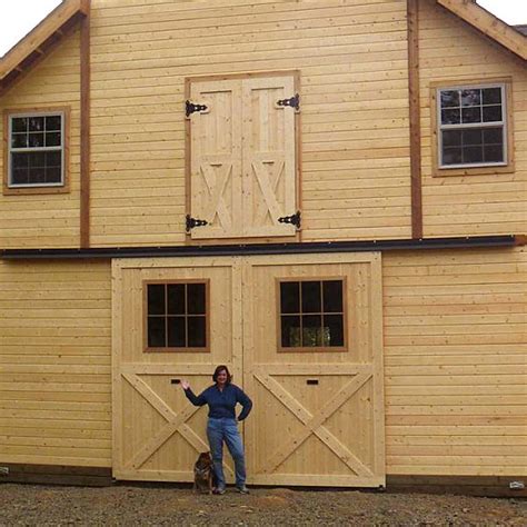 Square Wood Hayloft Double Door With Hardware Barn Pros