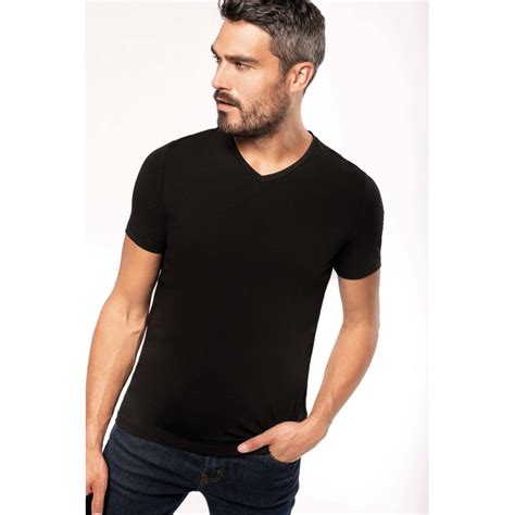 T Shirt Manches Courtes Col V Homme