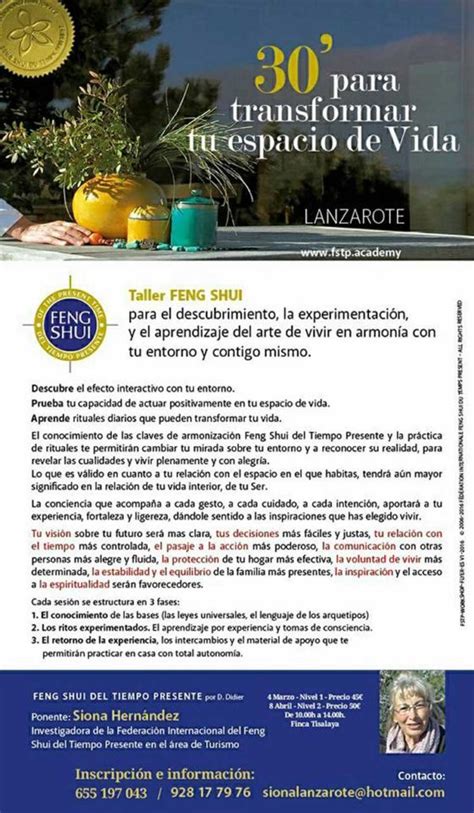 Taller Nivel 1 Feng Shui del Tiempo Presente Sábado 04 de marzo