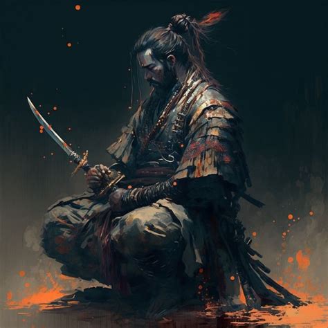 Samurai Meditating Samurai Artwork Samurai Art Character Art