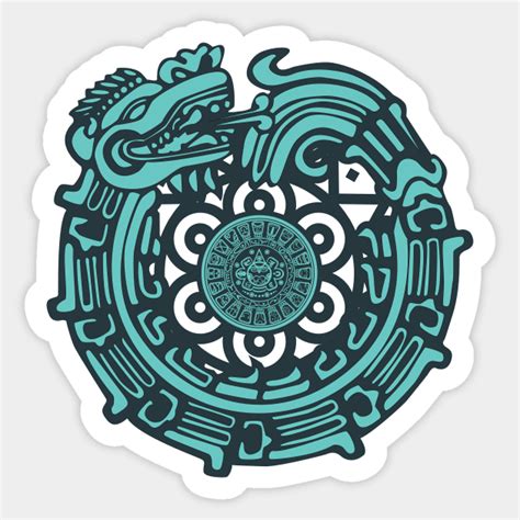 Quetzalcoatl Aztec Maya Dragon Quetzalcoatl Sticker TeePublic