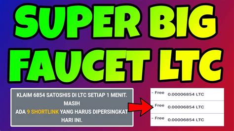 Super Big Faucet Litecoin Penghasil Ltc Bayaran Super Besar Youtube