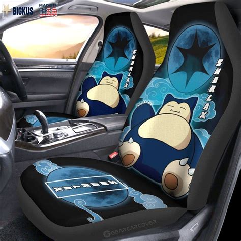 Snorlax Car Seat Covers Custom Pokemon Anime Car Accessories For Anime