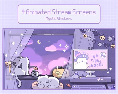 Animated Cute Twitch Screens Cat Twitch Twitch Overlay Lofi Cute