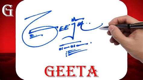 Geeta Name Signature Style G Signature Style Signature Style Of My