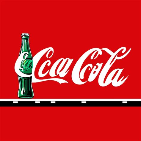 logotip coca cola  dvizushheisia vektornoi illiustraciei flat  premium