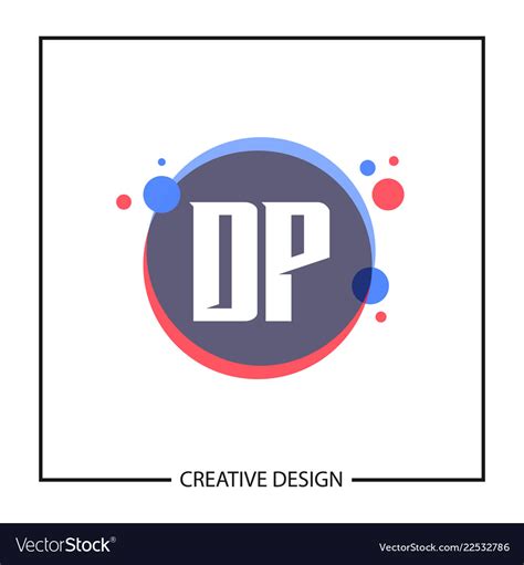 Initial Letter Dp Logo Template Design Royalty Free Vector