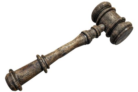 Premium Photo A Wooden Judge Gavel Isolated On White Background