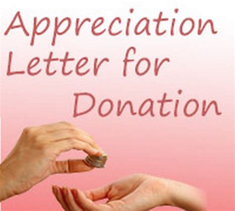 Letter Of Appreciation For Donation Template