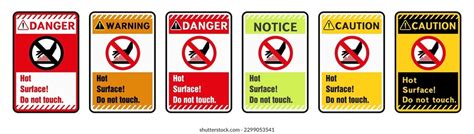 Danger Sign Do Not Touch Hot Stock Vector Royalty Free 2299053541 Shutterstock