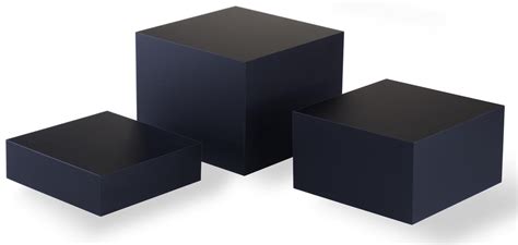 Black Acrylic Cube Risers Set Of 3 Sizes