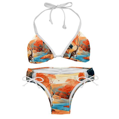 Kangaroo Detachable Sponge Adjustable Strap Bikini Set Swimsuit Pack