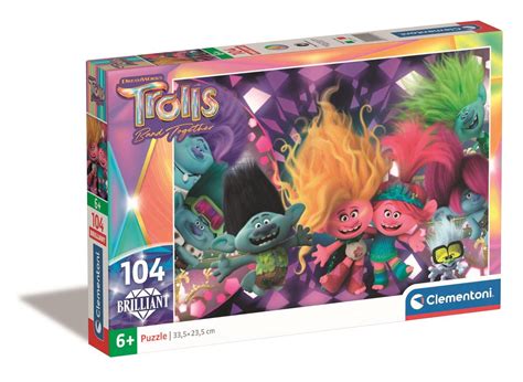 Clementoni Puzzle Brylantowe Trolls 3 104 El Clementoni Sklep