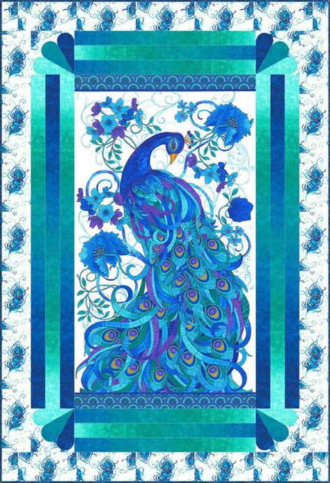 Free Pattern Mosaic Plume Equilter Blogequilter Blog Wildlife Quilts Fabric Panel Quilts