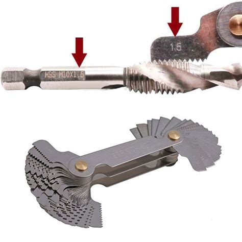 Metric Imperial 58 Pieces Blade 55 60 Degree Pitch Gauge For Measuring