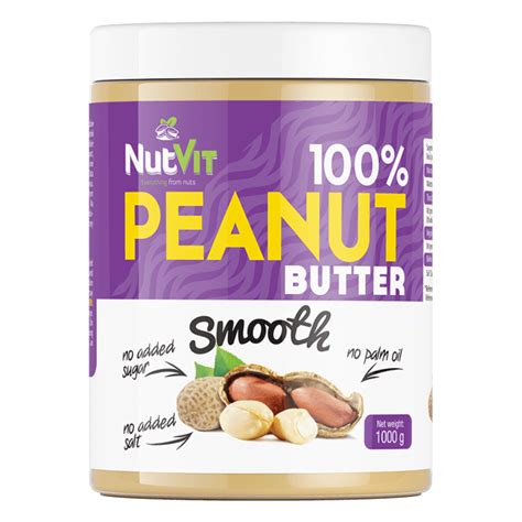 100 Peanut Butter Smooth 1000 G NutVit