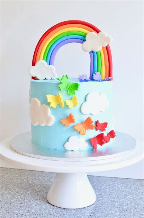 G Teau Arc En Ciel Pour Une F Te Haute En Couleur Rainbow Birthday