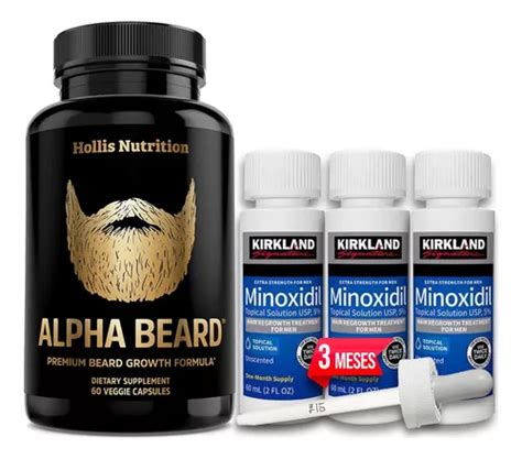 Minoxidil Kirkland Soluci N T Pica Meses Alpha Beard Env O Gratis