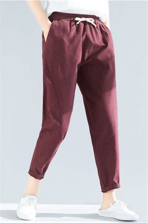 Women Loose Cotton Casual Pants Fashion Harem Trousers K31123 Ropa