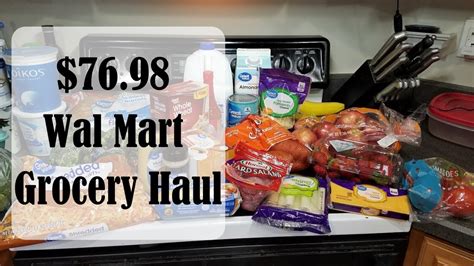 Under Budget Wal Mart Grocery Haul Meal Plan Youtube