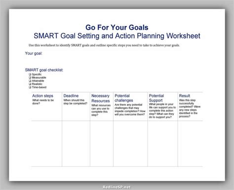 50 Powerful Smart Goals Template Excel Word And Pdf Redlinesp