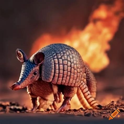 Dramatic Explosion With An Armadillo In The Desert On Craiyon