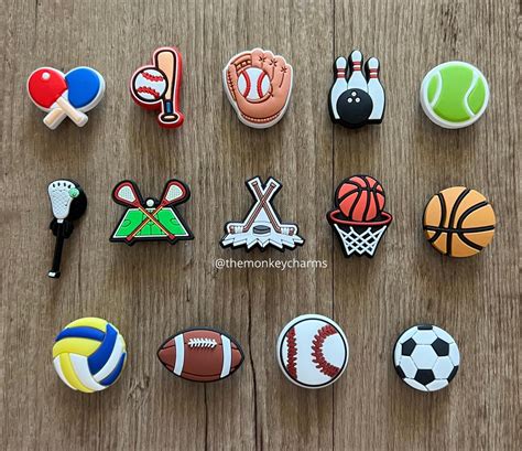 Sports Croc Charm Lacrosse Shoe Charm Basketball Charm Volleyball Charm